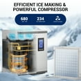 thumbnail image 2 of Ecojoy 680 lb. /24H Commercial Freestanding Ice Maker in Silver, Stainless Steel, with 560 lb. Storage Capacity, 2 of 7