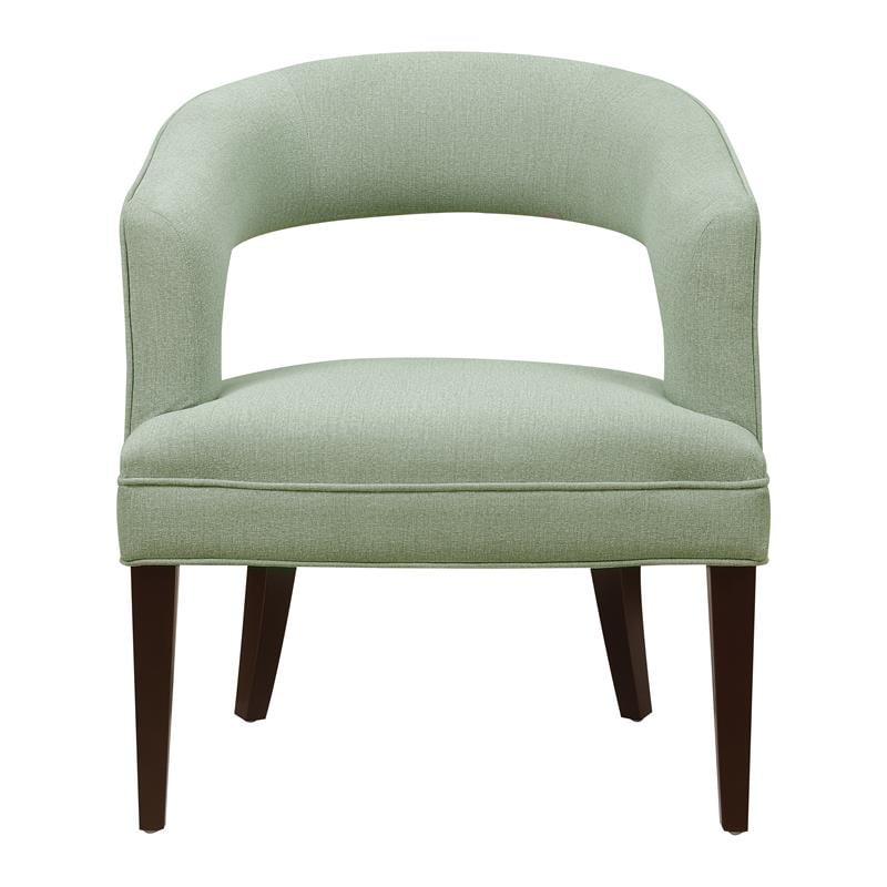Home Fare Upholstered MidCentury Modern Accent Chair in Seaglass Green