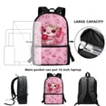thumbnail image 4 of Uorisanigo Cherry Axolotl School Backpack for Kids 4 in 1 School Bookbag Set with Lunch Bag Pencil Case Water Bottle Sleeve,Middle Primary Student Laptop Backpacks for Teens, 4 of 7