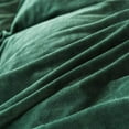 thumbnail image 5 of 3 Piece Winter Warm Dark Green Comforter Cover Crystal Flannel Bedding Sets Velvet Full Duvet Cover Set, 5 of 5