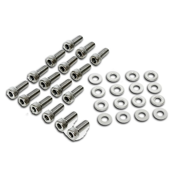 Cobra Tek Fits Chevy GM 700R4 Transmission Pan Bolt Kit Set 16 Pcs Zinc Finish