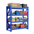 thumbnail image 6 of Welfiya 47"Wide Garage Shelving Unit,3500LBS Heavy Duty Storage Shelves,4-Tier Metal Industrial Shelving,Adjustable Standing Shelf for Warehouse,Basement,Workshop,47.2"W x 23.6"D x 78.7"H,Blue, 6 of 10