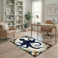 thumbnail image 2 of ODIKA 4'x6' Ultra-Soft Area Rug, Octopus Nautical Koi Tentacle Spotted Ship Cartoon Pirate Bathroom None Washable, Bare feet friendly, Silk-Touch for Bedroom Home office, 2 of 7