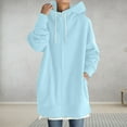thumbnail image 4 of fartey Oversized Hooded Sweatshirts for Women Fleece Lined Full Zip Long Hoodies Baggy Cozy Long Sleeve Solid Hooded Coats With Pockets Drawstring, 4 of 7
