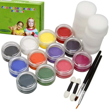 BMC Kids Party Fun Activité peau du corps face à la peinture non toxique et pochoirs Kit