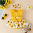 thumbnail image 3 of Baby Girl Summer Clothes Outfits Sleeveless Lace Floral Romper Dress Newborn Outfit, 3 of 8