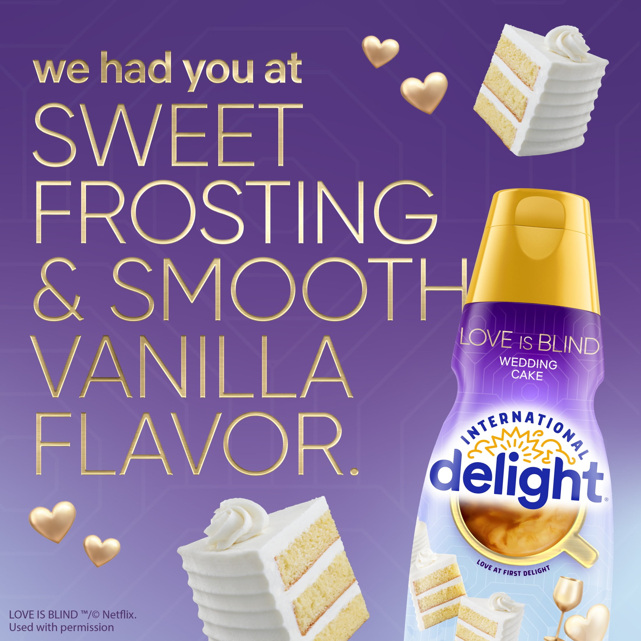 International Delight LOVE IS BLIND (TM) Wedding Cake Coffee Creamer Bottle, 32 fl oz