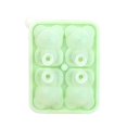 thumbnail image 1 of Bandeja de silicona para cubitos de hielo, molde para hielo con forma de osito 4 en 1, fácil de desmoldar y repetible, color verde, 1 of 4