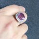 thumbnail image 4 of Anillo chapado en rosa de talla princesa con circonita cúbica blanca AAA, anillo de diamante completo con circonita cúbica, anillo de compromiso de eternidad, tamaño (7), 4 of 5