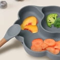 thumbnail image 2 of Yuarrent Los platos para niños con ventosa grande cultivan buenos hábitos alimentarios de calidad alimentaria seguros y resistentes al calor Mostrada Azul marino profundo, 2 of 6