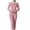 Pink#01, variant on SnZhen Winter Loungewear Thermal Underwear Set Women Long Sleeved Solid Color Round Neck Warm Suits Pajama Set