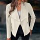 thumbnail image 3 of Chaqueta Abrigo de manga larga con cuello vuelto Estilo casual Traje diario para mujer Kuymtek Beige T XL para Mujer, 3 of 7