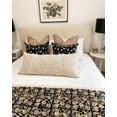 thumbnail image 2 of Bohemian Nature & Floral Black Floral Print Cotton Hand Loomed Throw, 45 in x 70 in, 1 Count ,A And E Textiles House , All Age group, 2 of 4