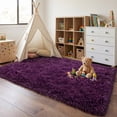 thumbnail image 6 of Pentantan 9ft x 12ft Shag Area Rugs, Fluffy Rug for Living Room Bedroom, Soft Plush Pile Indoor Carpet, Purple, 6 of 7