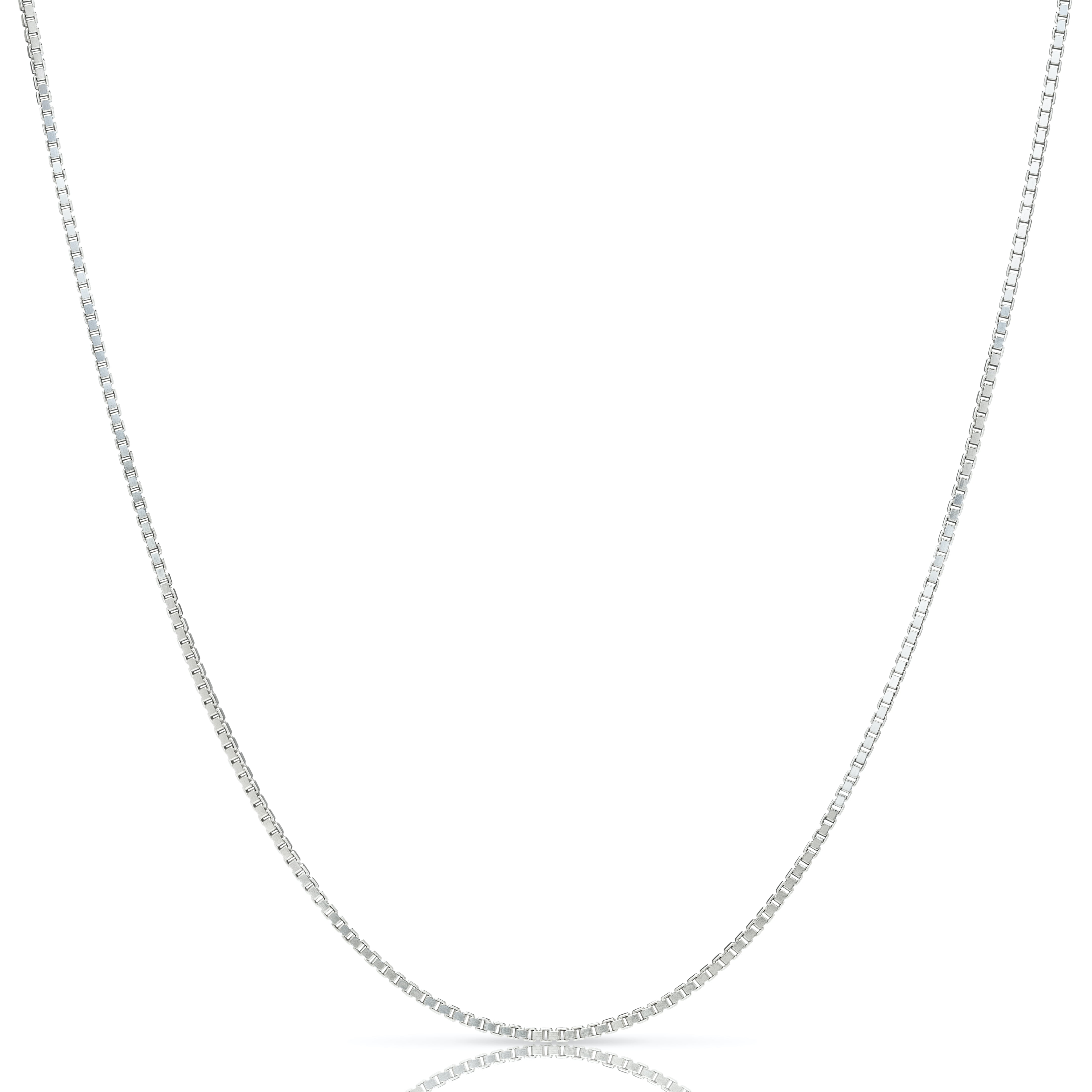 15 Inch .925 Sterling Silver 8mm Bar and Ring Chain Necklace 