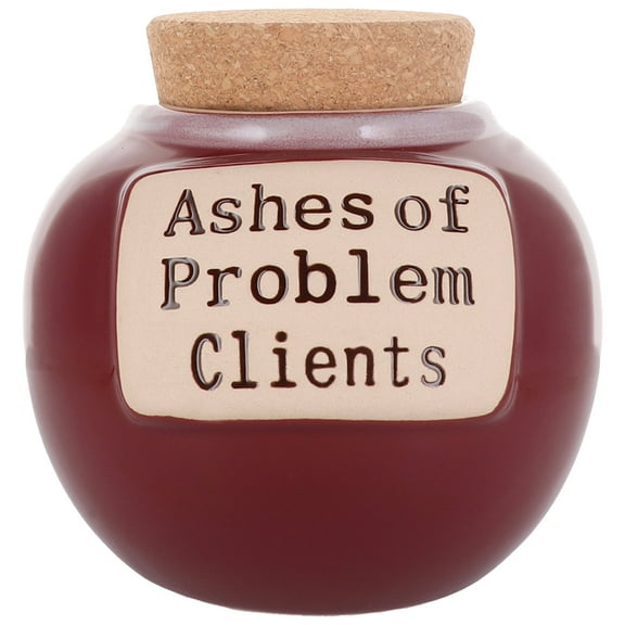 Cottage Creek Ashes of Problem Clients Red Ceramic Piggy Bank
