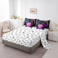 thumbnail image 5 of Manfei Kids Game Console 7-Piece Queen Bedding Set,Sparkling,Pink Purple Black,Ultra Soft, 5 of 8