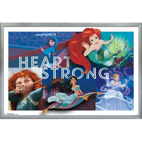 Disney Princess - Heart Wall Poster, 22.375" x 34", Framed