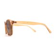 thumbnail image 3 of Mens Hipster Thin Plastic Keyhole Sunglasses Peach Brown, 3 of 4
