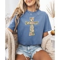 thumbnail image 6 of Ink-Printed Image NOT Quilt - He Is Risen Cross Shirt for Women Easter Graphic T-Shirt Blue Jean Shirt Adult 2XL, 6 of 7