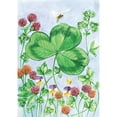 thumbnail image 1 of Toland Home Garden Clover and Bee 12.5 x 18 Inch Decorative St Patrick's Day Shamrock Spring Garden Flag, 1 of 1