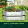 thumbnail image 5 of 6x3x1ft Galvanized Garden Bed, Outdoor Elevated Raised Garden Bed Vegetables Flowers Garden Bed Galvanized Steel Garden Planter Box, Oval Raised Bed Kit, Silver, 5 of 7