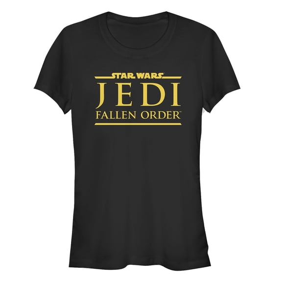 Junior's Star Wars Jedi: Fallen Order Golden Logo Graphic Tee Black 2X Large