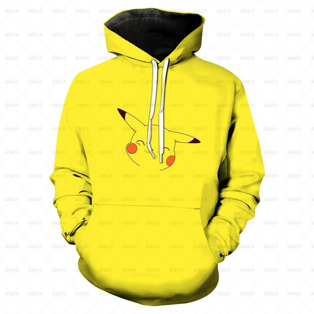 Año 2022, sudaderas con capucha de dibujos animados de Pokemon para niños, sudadera de Pikachu, ropa de manga larga para niños, Top de moda para niños de 4 a 14 años, ropa de calle para niños 130 zhangyuxiang CONDUJO