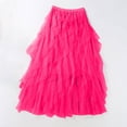 thumbnail image 2 of vigerkar Women's Tulle Skirt A-Line High Midi Length Elastic Waist Tutu Skirts Tiered Skirt (Hot Pink, L), 2 of 4