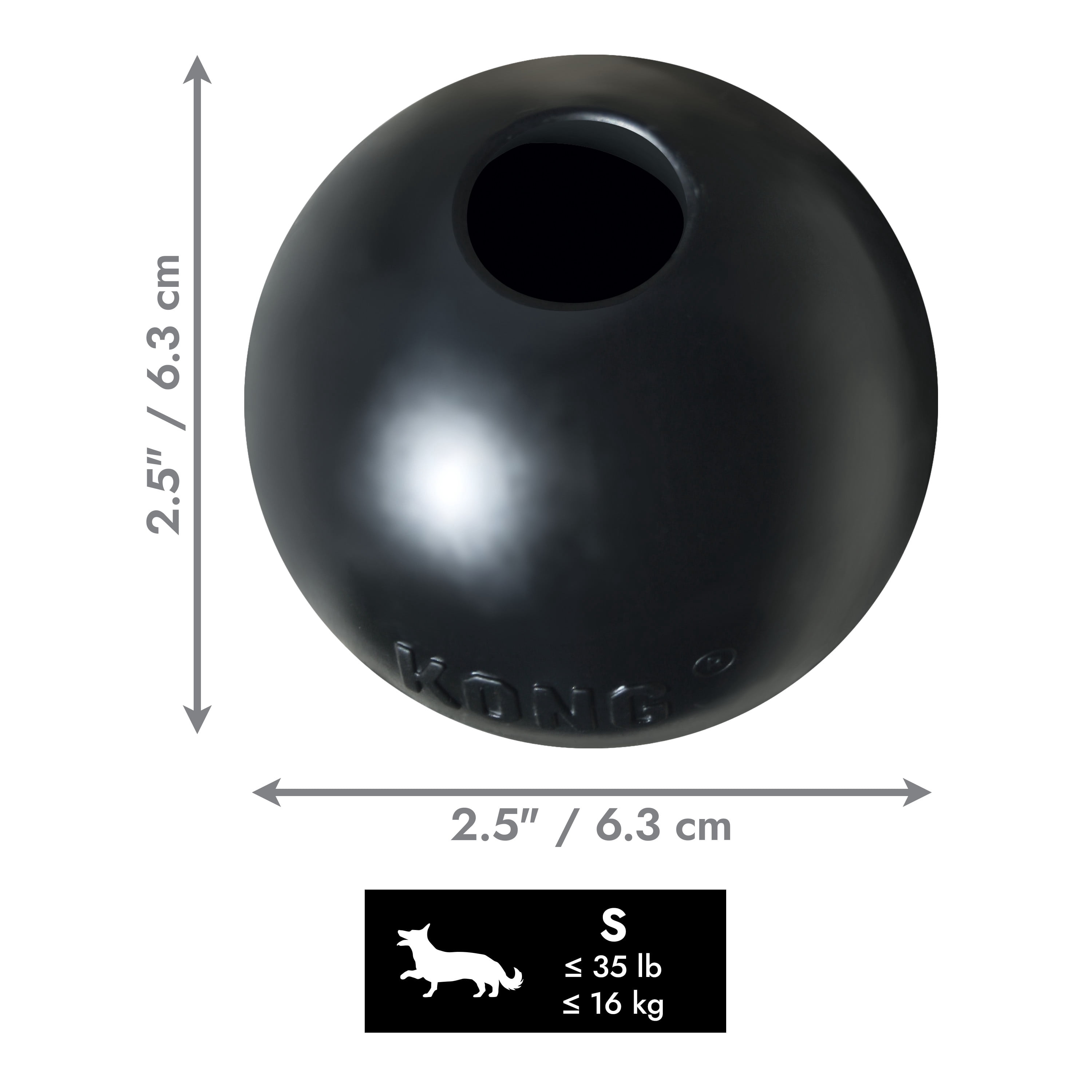 KONG® Extreme Ball Puncture Resistant Dog Toy for Power Chewers, Small, for Dogs Up to 20 lbs