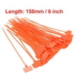 thumbnail image 5 of Uxcell 6 Inch Orange Cable Zip Ties Label Tag Mark Self-Locking Nylon Wire Strap 120 Pack, 5 of 5