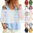 thumbnail image 3 of Edvintorg Women's Plus Size Tops Cold Shoulder 3/4 Sleeve V Neck Lightweight Loose Casual Pullover Shirt Fashion Clothing Navy M, 3 of 6
