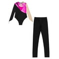 thumbnail image 4 of TiaoBug Gymnastics Leotards for Girls Dance Tumbling Outfit Athletic Dancewear Unitard Tracksuit Hot Pink 10, 4 of 5