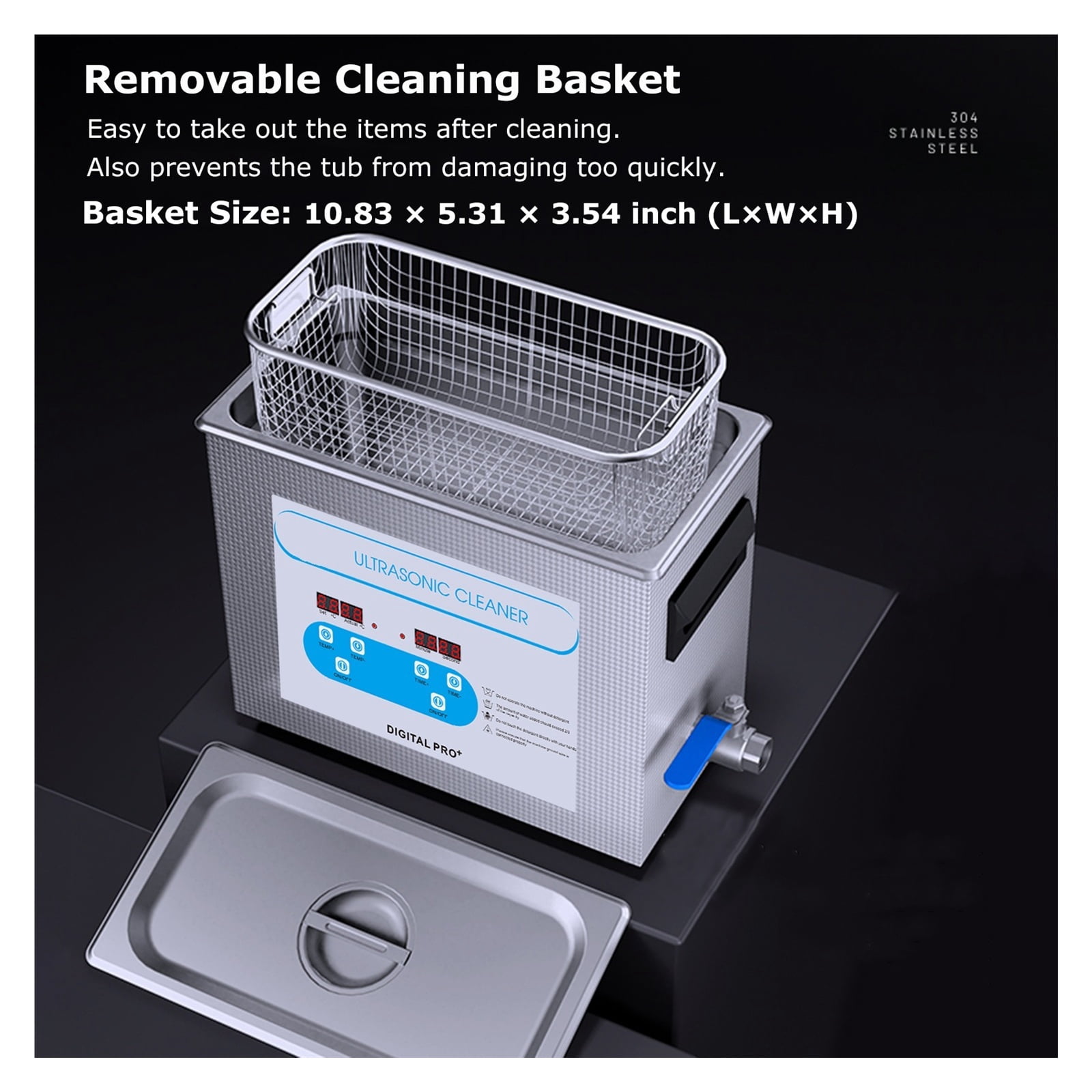 6.5L Ultrasonic Cleaner Heated Ultra Cleaner With Timer 40kH Ultrasonic Cleaning Machine for Carburetor Engine Parts