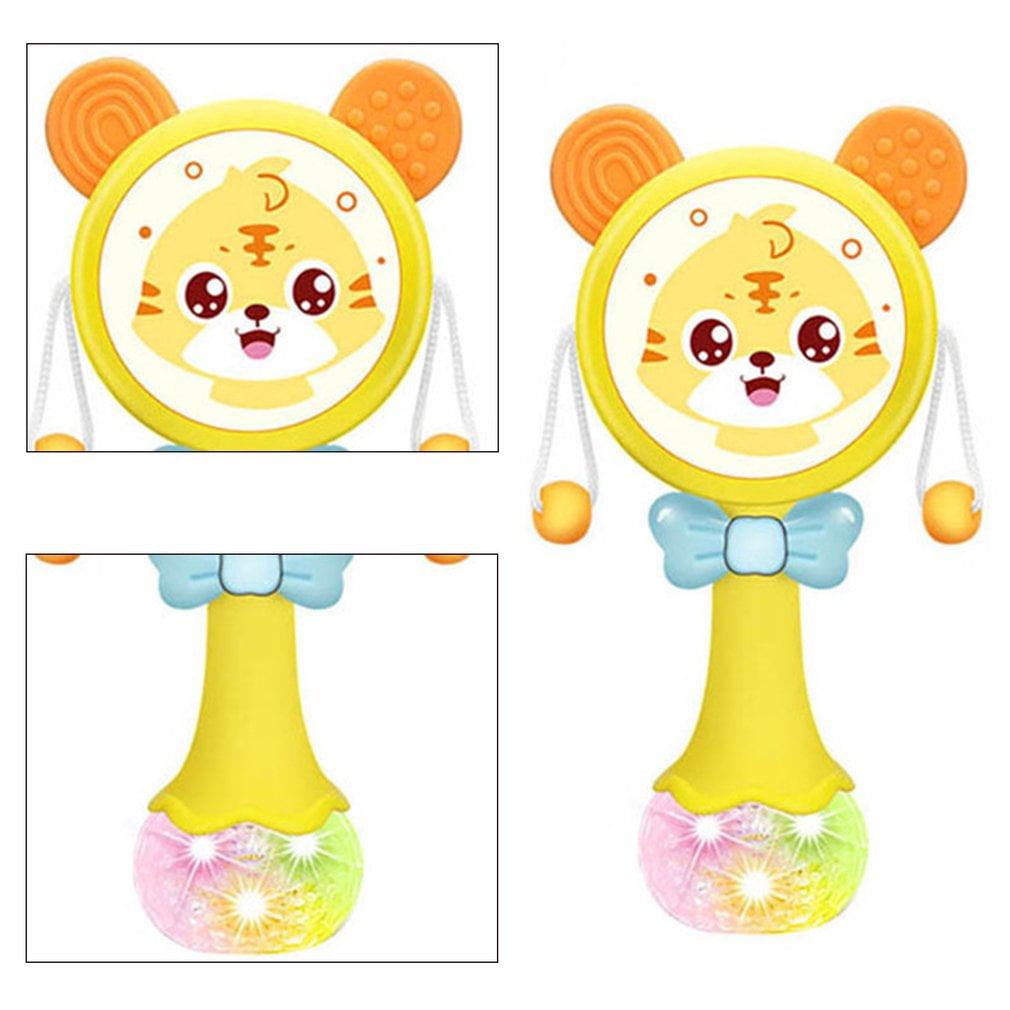 Emilykylie Rattle Drum for Infant Shaker Toy Light Up Musical Instruments Spining Drums Yellow Emilykylie Rattle Drum for Infant Shaker Toy Light Up Musical Instruments Spining Drums Yellow