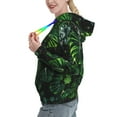 thumbnail image 2 of Kdxio Lush Foliage Green Plant Print Womens Oversized Hoodies Sweatshirts Hooded Pullover Tops Sweaters Casual-Large, 2 of 7
