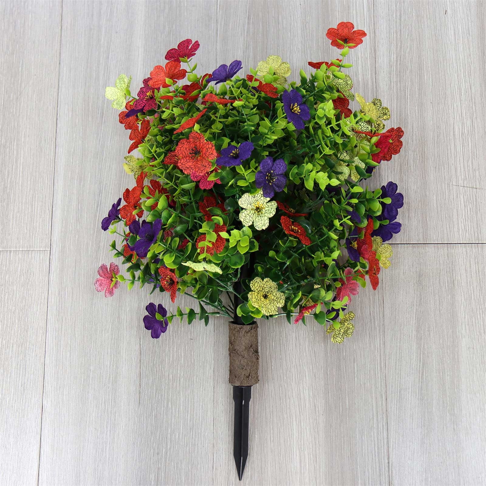 Upgraded Artificial Violet Ball Tree 15" Fake Topiary Potted Plants Artificial Shrubs Bushes Ball Tree for Indoor Outdoor Home Garden Decor