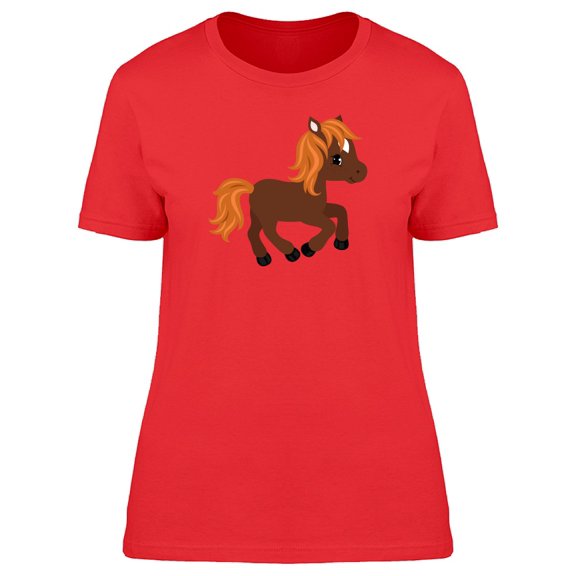 Adorable Horse Cute Cartoon Tee Women's -Image by Shutterstock