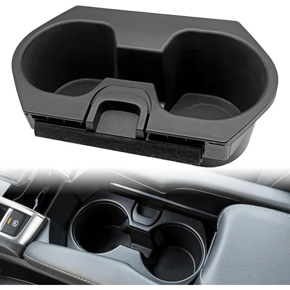 Cup Holder Insert for 2016-2021 Honda Civic (LX/EX/Si/Sport/Hatchback) – Center Console Drink Bottle Cup Holder Adapter Replaces 83446-TBA-A01ZA