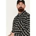 thumbnail image 2 of Hawx Work Gear Men's Sherpa Lined Plaid Print Snap Flannel Work Jacket - HXFA23W03-BLK XX-  US, 2 of 4