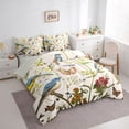 thumbnail image 3 of Homewish Colorful Rustic Birds 7 Pieces Bedding Comforter Set,Country Floral Full Bedding Set,Beige Green Fitted Sheet Flat Sheet For Men Women,Ultra Soft Home Decor Reversible, 3 of 8