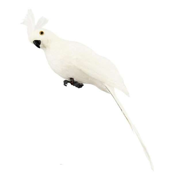 Figuras de loros artificiales, accesorios para fotos, estatua de pájaros emplumados para paisaje de árboles de pared , 25x7cm