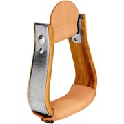 Weaver Leather Visalia Wood Stirrups with Leather Tread - 2"