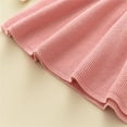 thumbnail image 5 of Babys Kids Toddlers Girls Patchwork Bow Tie Spring Winter Long Sleeve Ruffled Knit Sweater Princess Dress Clothes, 5 of 7