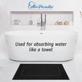thumbnail image 6 of Cotton Paradise 100% Cotton Bath Mats for Bathroom Floor Set of 2 Pack, 20x34 Soft Absorbent Washable Quick Dry Tub Bathmat, Black, 6 of 7