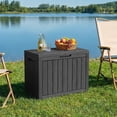 thumbnail image 6 of Joxxoaa 45 Gallon Resin Deck Box, Lockable Patio Outdoor Storage Box for Furniture, Garden Tools and Tools Storage, Waterproof Outside Storage Boxes - Black, 6 of 7