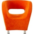 thumbnail image 3 of Christopher Knight Home Salazar Modern Design Accent Chair, Orange, 3 of 6