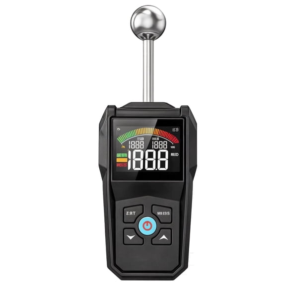 Pinless Moisture Meter for Wood, LCD Display Non-Destructive Wood Moisture Detector, Digital Moisture Tester with Alarm for Wood Drywall Masonry, Moisture Reader Tester, Detect up to 0.8 to 2 Inches
