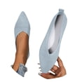 thumbnail image 3 of Xiaoxatg Leisure Women's Mesh Soft Sole Non Flat Pointed Toe Breathable On Lazy Shoes for Casual Outings Travel and Everyday Comfort 6 Blue, 3 of 6