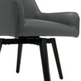 thumbnail image 2 of Studio Designs Home Spire Luxe Swivel Chair with Arms, Dining/Office, Black/Smoke Leather, 2 of 9